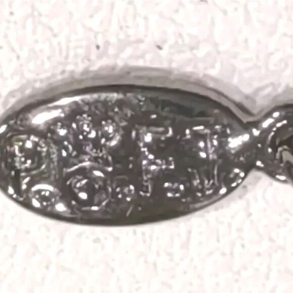 Modern P.O.F.J. Silver Tone Red Rhinestone Flower Dangle Necklace - Picture 12 of 12